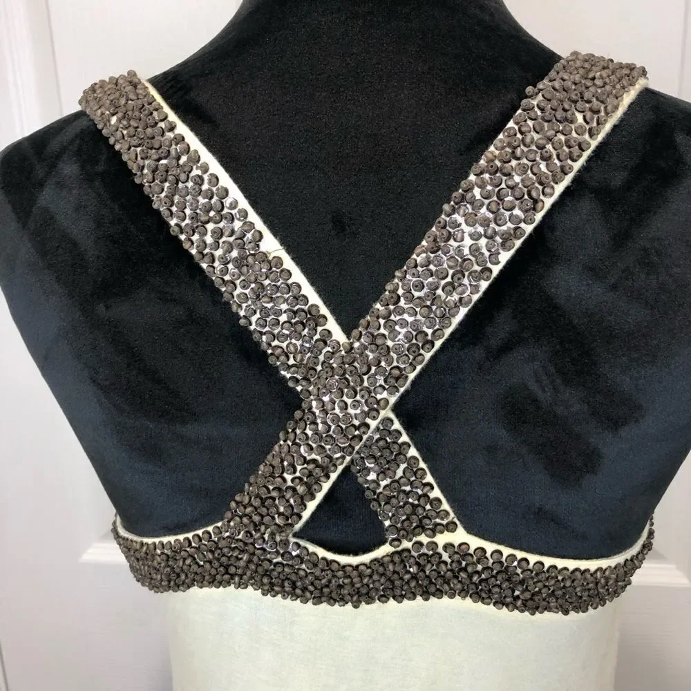 Christoper Fischer yellow beaded tank top small - Picture 7 of 9